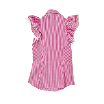 Camicia Bambina popeline con doppio volant