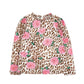 T-shirt Bimba floreale con galetta sul collo