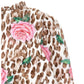 T-shirt Bimba floreale con galetta sul collo