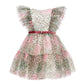 Vestito Party in tulle e stampe di rose