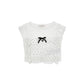T-shirt Bambina con decorazioni in tulle