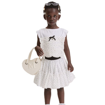 T-shirt Bambina con decorazioni in tulle