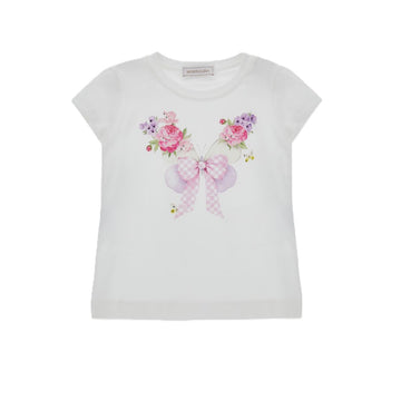 T-shirt Bimba in cotone stampa Farfalle