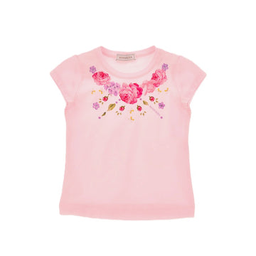 T-shirt Bambina stampa rose