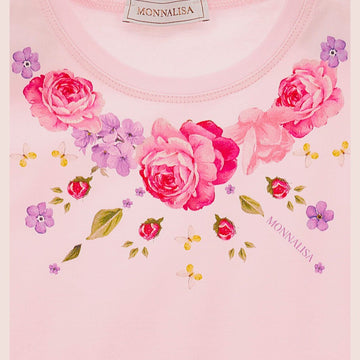 T-shirt Bambina stampa rose