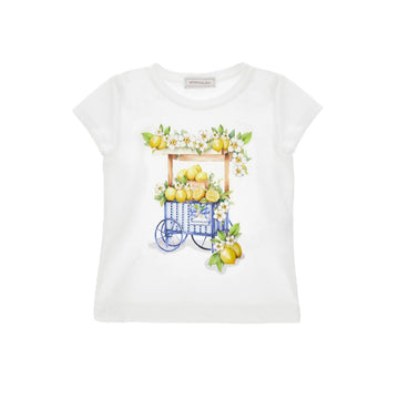 T-shirt Bambina in jrsey carretto di limoni
