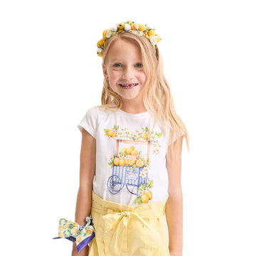 T-shirt Bambina in jrsey carretto di limoni