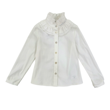 Camicia Bambina colletto plissè