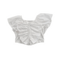 Top con Gala in cotone popeline
