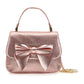 Borsa a mano glitter con fiocco