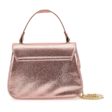 Borsa a mano glitter con fiocco