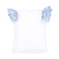 T-shirt con volant a bacchettina Monnalisa