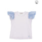 T-shirt con volant a bacchettina Monnalisa