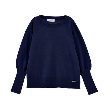 Pull bimba misto lana con polsini alti