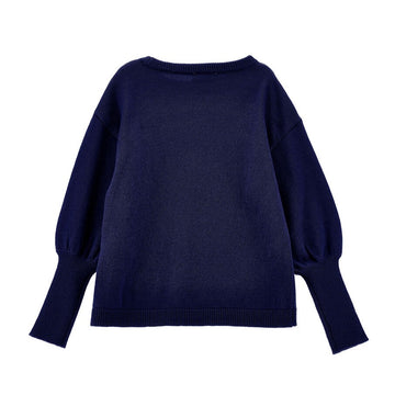 Pull bimba misto lana con polsini alti
