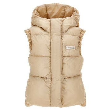 Gilet Bimba con cappuccio imbottito leggero