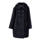 Cappotto Bambina doppiopetto nero con fiore