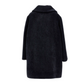 Cappotto Bambina doppiopetto nero con fiore