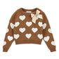 Maglione Bimba cuore con fiocco