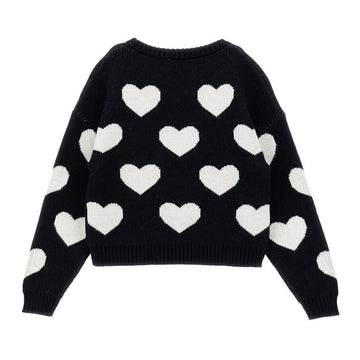 Maglione Bimba cuore con fiocco