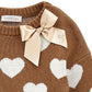 Maglione Bimba cuore con fiocco
