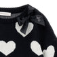 Maglione Bimba cuore con fiocco