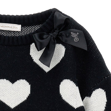 Maglione Bimba cuore con fiocco