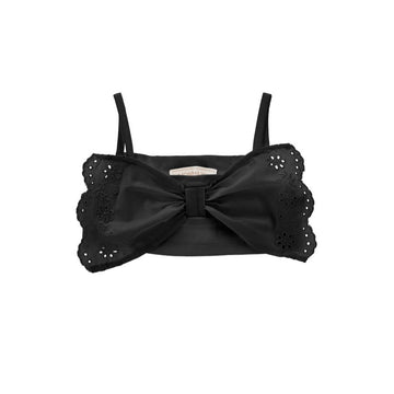 Top Bimba Farfalla con fiocco sangallo