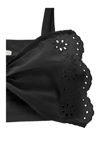 Top Bimba Farfalla con fiocco sangallo
