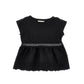 T-shirt Bimba in cotone e pizzo sangallo