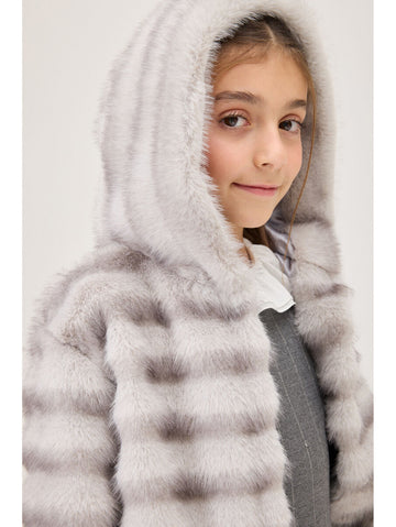 Pelliccia Peluche Bambina Hoodie