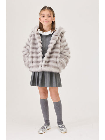 Pelliccia Peluche Bambina Hoodie
