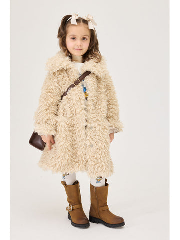 Cappotto Bimba Peluche Teddy Coat