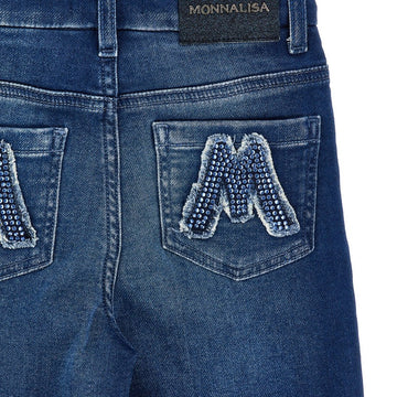 Jeans Bimba cinque tasche M con strass