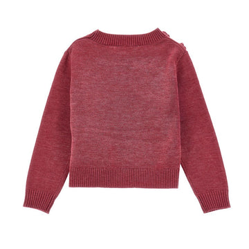 Maglione Bimba Fiori in 3D mix wool