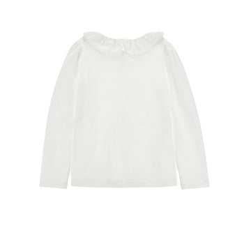 Maglietta jersey Bimba con colletto a balze