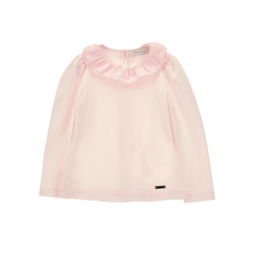 Maglietta jersey Bimba con colletto a balze