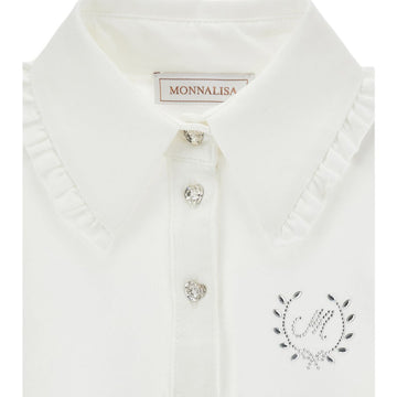 Polo Bambina con strass e ruches
