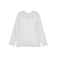 T-Shirt Bimba con colletto cuori strass