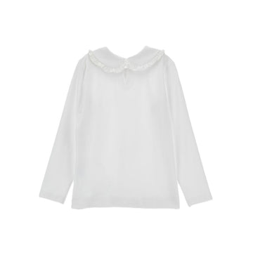 T-Shirt Bimba con colletto cuori strass