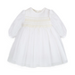 Abito battesimo in organza con punto smock