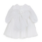 Abito battesimo in organza con punto smock