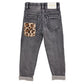 Jeans bimba denim black con star Monnalisa