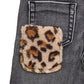 Jeans bimba denim black con star Monnalisa