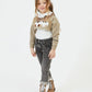 Jeans bimba denim black con star Monnalisa