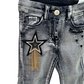 Jeans bimba denim black con star Monnalisa