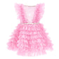 Abito Saloon stampa stelle e tulle Monnalisa (Barbie)