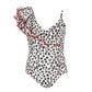 Costume bimba intero con gale animalier Monnalisa