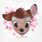 T-shirt bimba con Bambi in strass