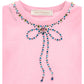 T-shirt Bimba Fiocco con strass
